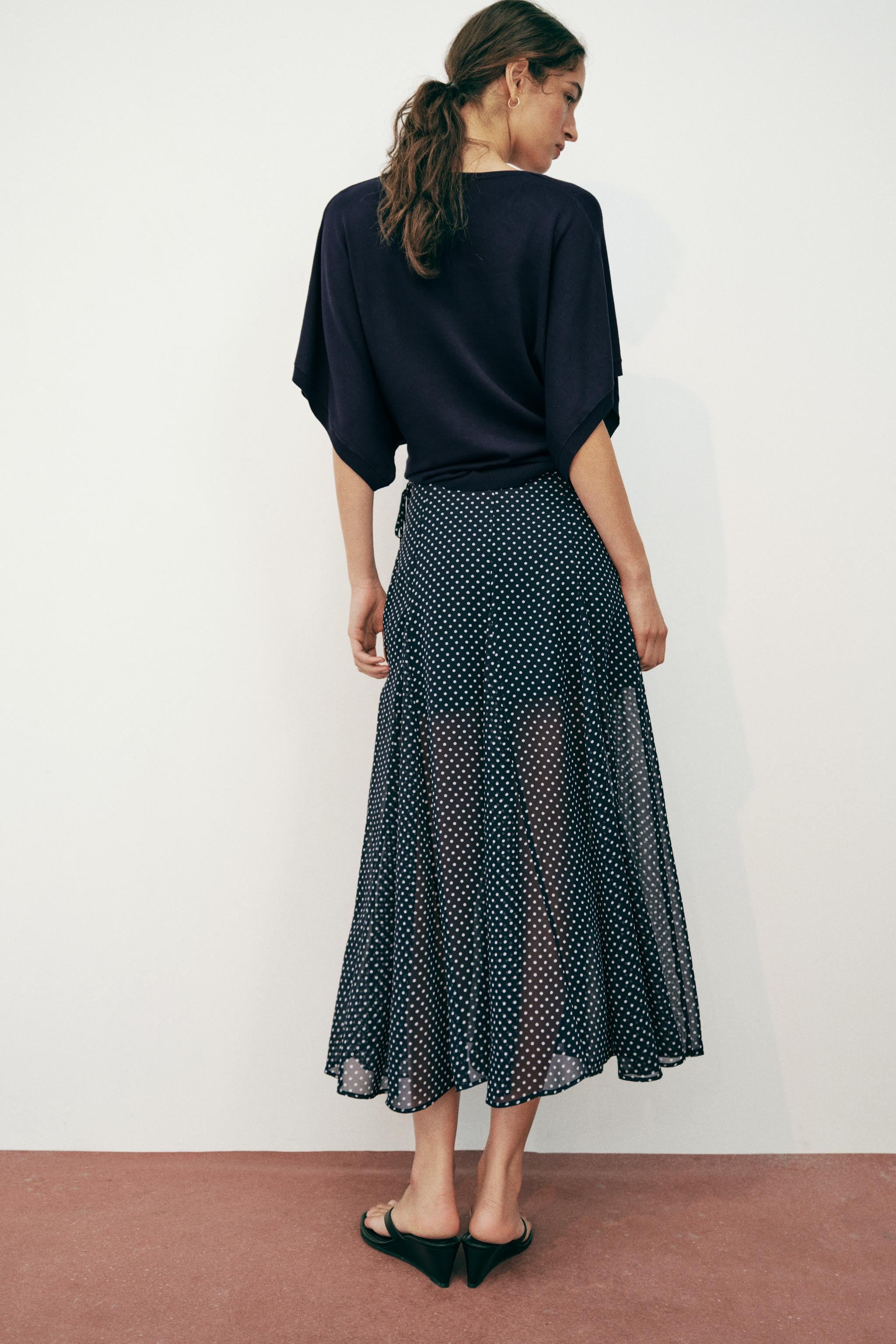 POLKA DOT MIDI SKIRT | Zara US