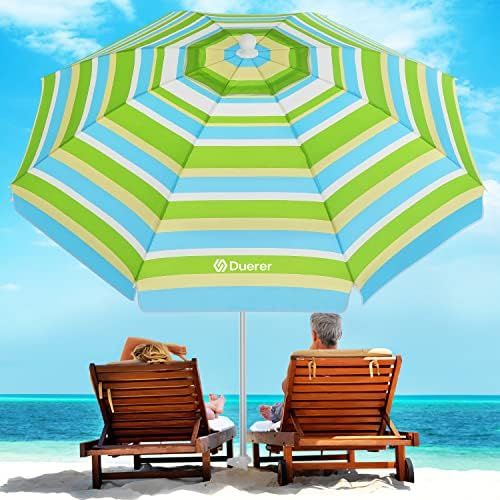 Duerer Beach Umbrellas, 6.5ft Umbrella for Sand with Anchor Heavy Duty Windproof, Height Adjustable  | Amazon (US)