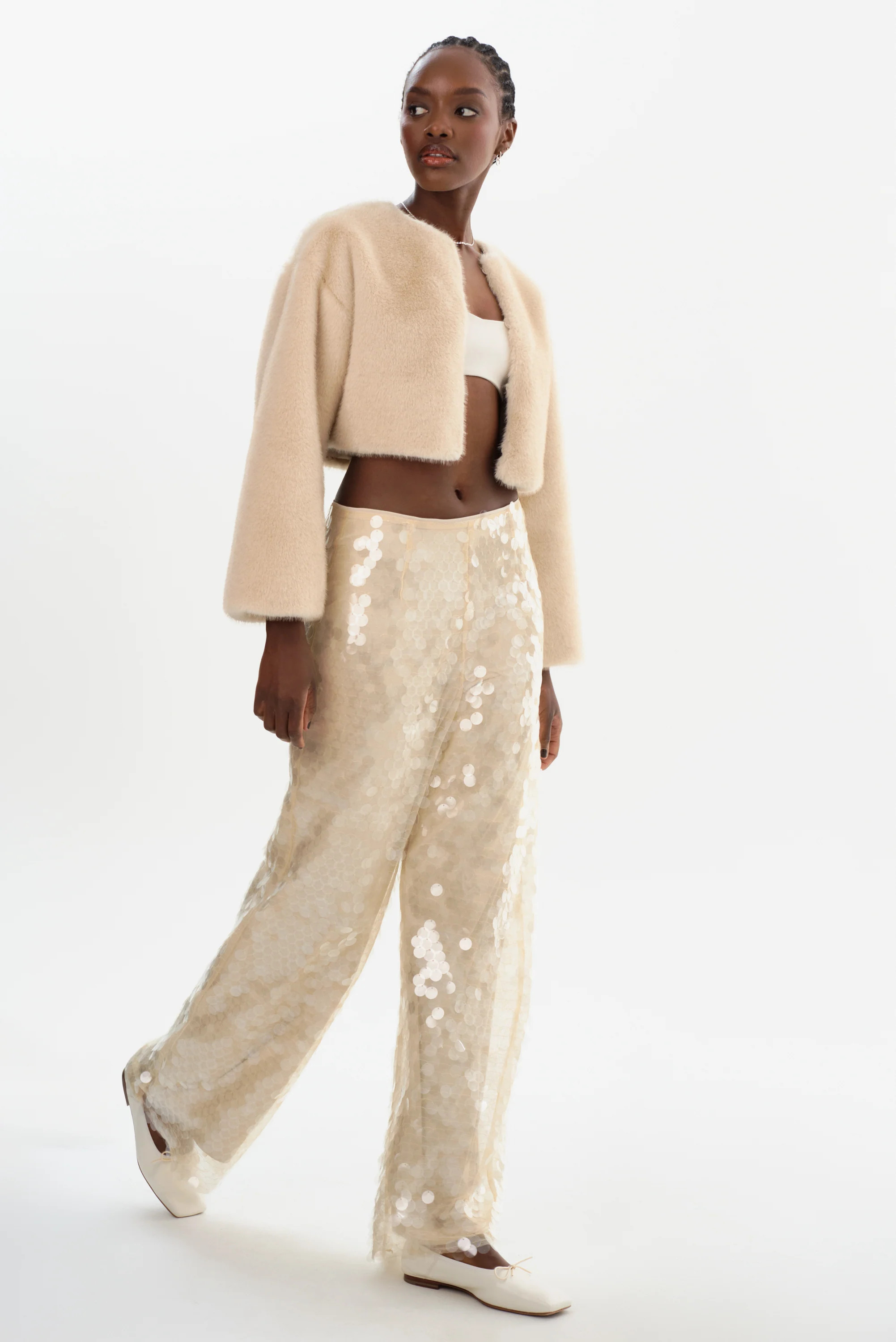 STACY | Sequin Wide Leg Pants | LAMARQUE