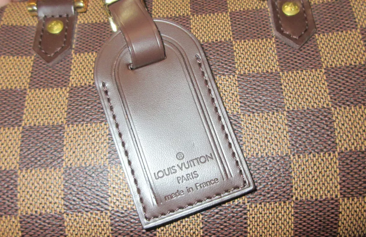 LOUIS VUITTON Name Tag 5 Set Brown Leather Bag Accessories 40151