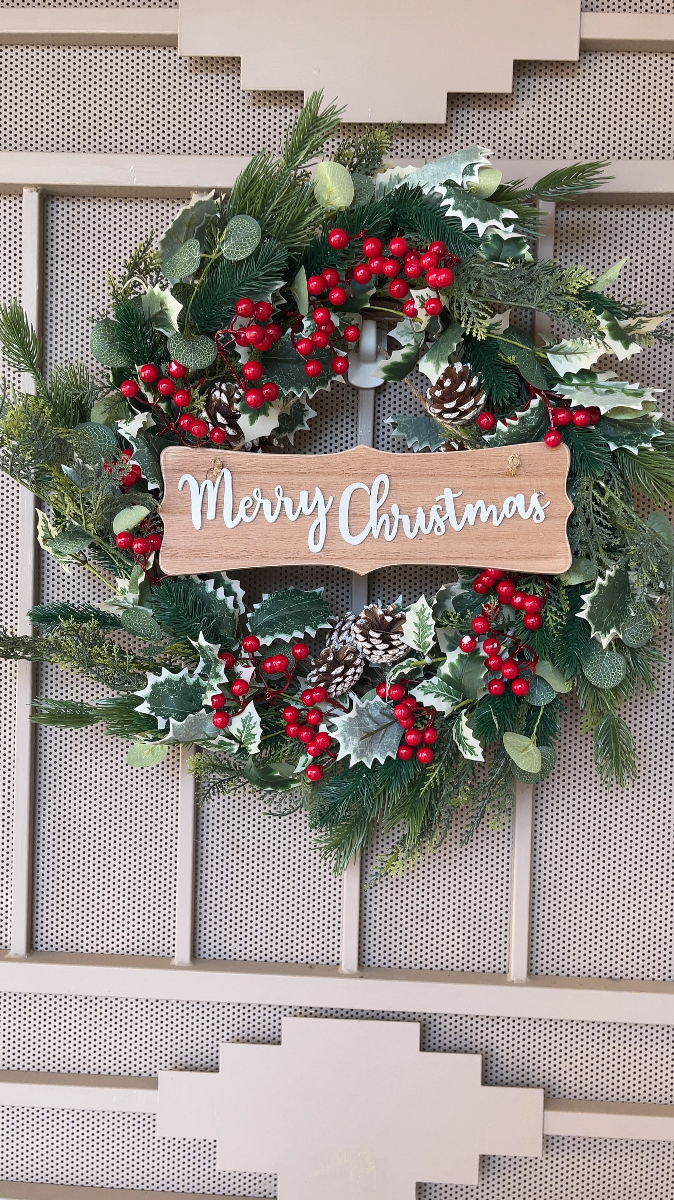 Christmas decor, holiday wreath, festive home decorations, Merry Christmas wreath, holiday greenery, Christmas door decor, red berry wreath, pinecone holiday decor, front porch Christmas decorations, holiday wall art, Christmas garland, rustic holiday decor, seasonal home decor, pre-lit Christmas decorations, winter wreath, farmhouse Christmas decor, Christmas mantel decorations, traditional holiday decor, Christmas centerpiece ideas, festive table decorations

#LTKWatchNow #LTKSeasonal #LTKHoliday