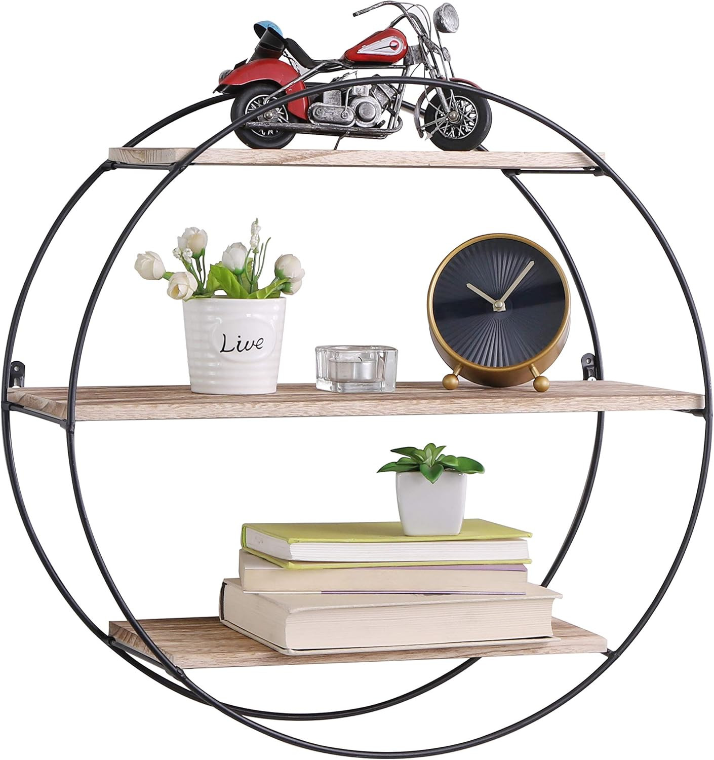 PENGKE 3 Tier Wall Floating Ledge Shelves for Home Decor,Wall Decoration Storage Shelf and Wall M... | Amazon (US)