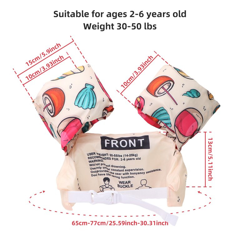 JIFON Puddle Jumper for Kid 30-55 lbs, Cartoon Swim Vest, Adjustable Strap Swimming Jacket Water ... | Walmart (US)