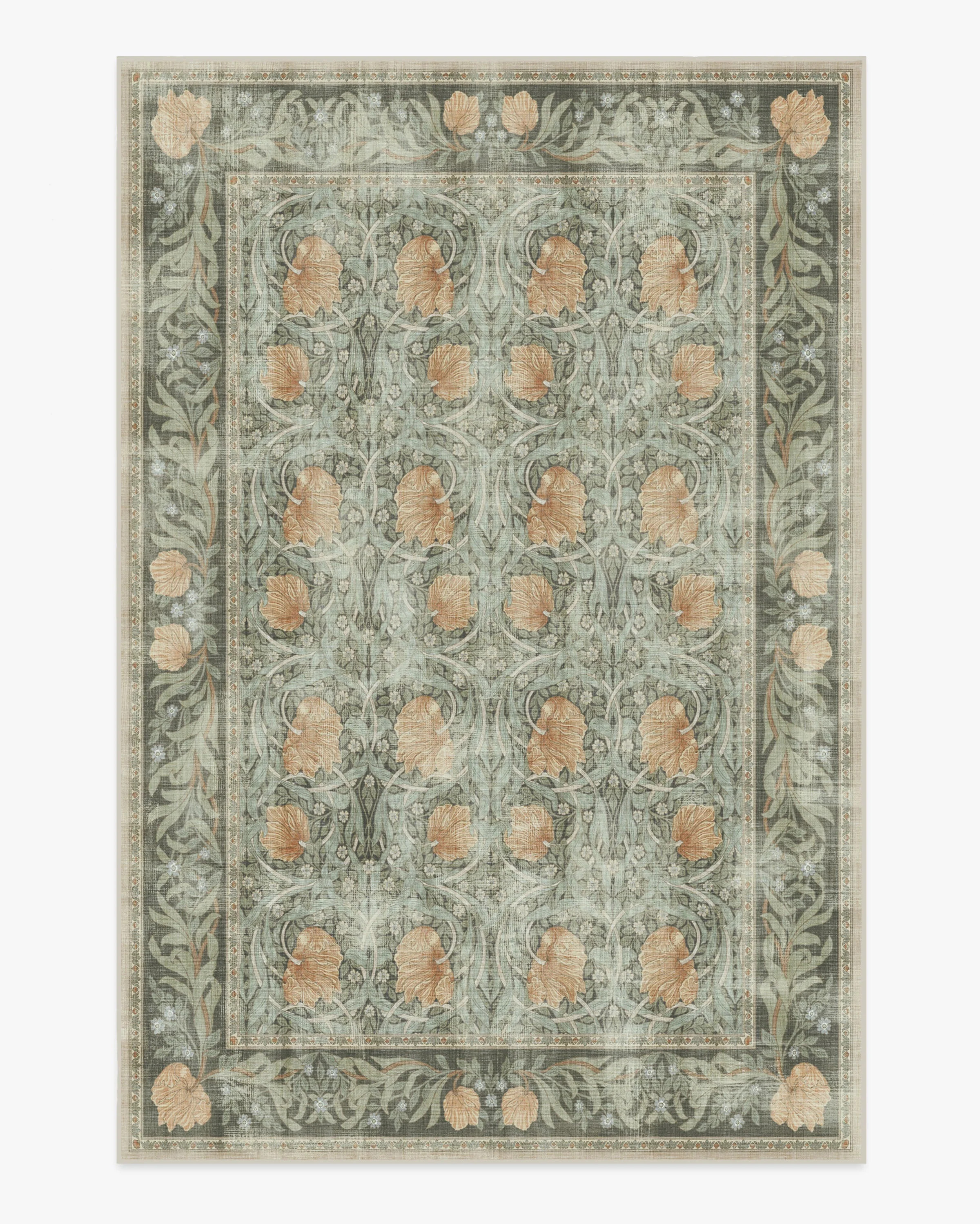 Pimpernel Jade Rug by Morris & Co. | Ruggable CA | Ruggable