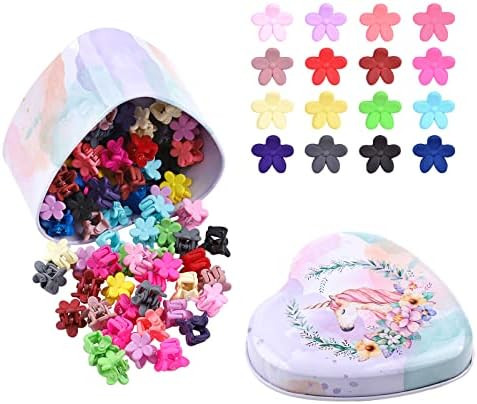 128PCS Baby Girls Mini Hair Claw Clips Flower Hair Hair Accessories Barrattes for School Girls Ki... | Amazon (US)