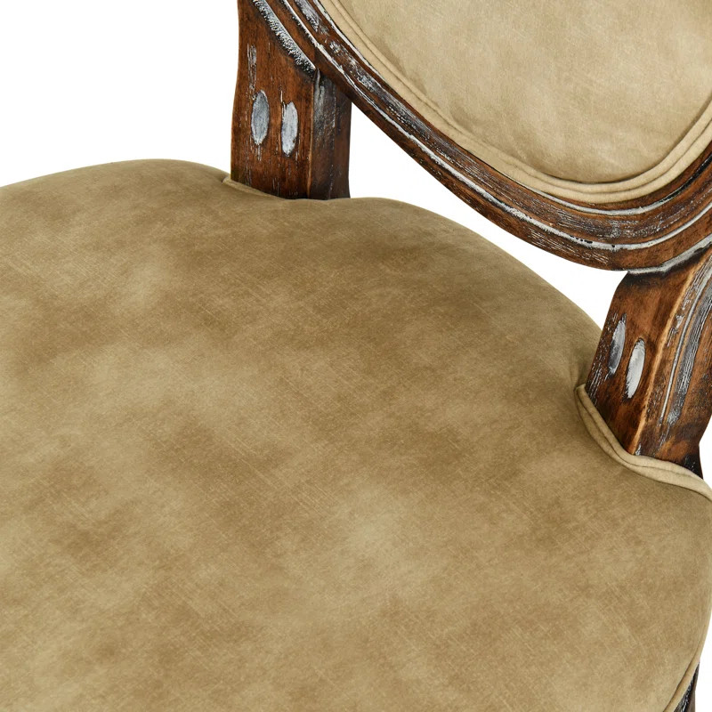 Wittig Upholstered Side Chair,French Dining Chairs,Vintage Farmhouse kitchen chairs with Round Ba... | Wayfair North America