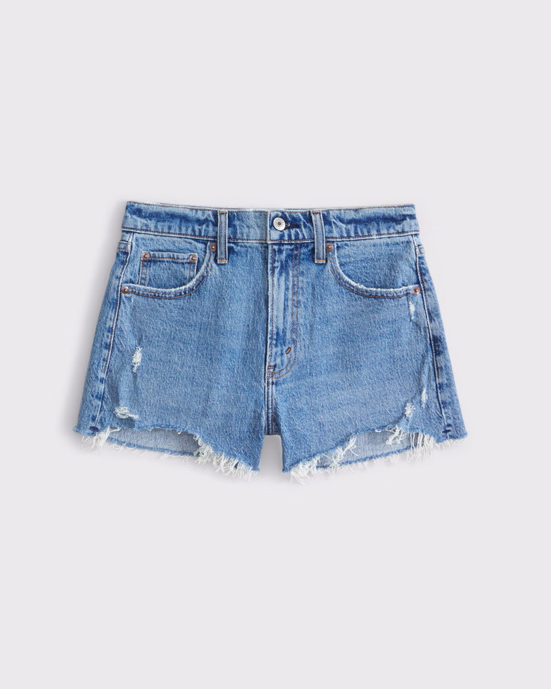 Abercrombie & Fitch Women's High Rise Mom Short in Medium - Size 26 | Abercrombie & Fitch (US)