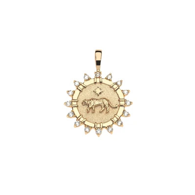STRONG Tiger Petite Embellished Coin Pendant | Jane Win