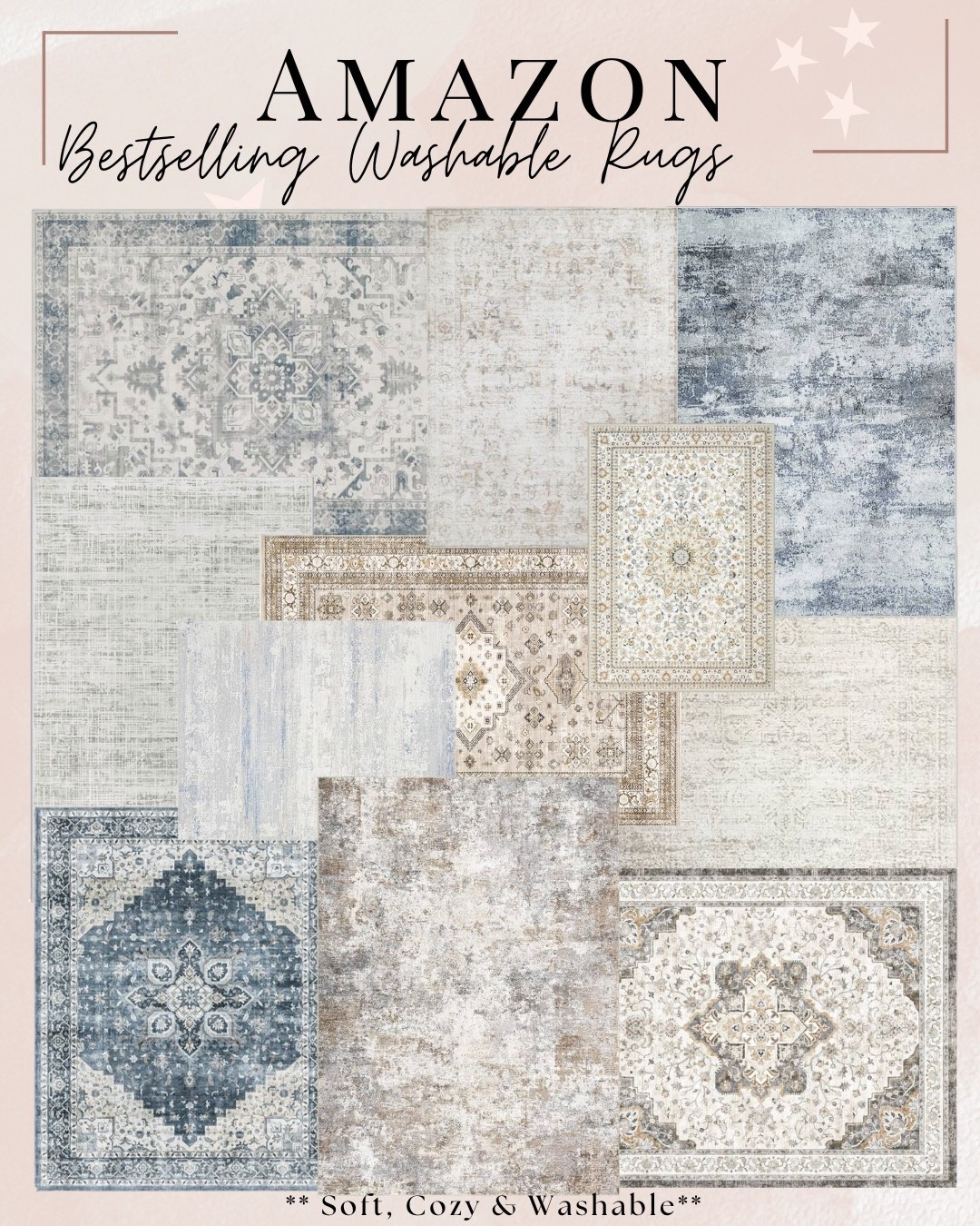 Stop overpaying for rugs you’re afraid to live on… these Amazon washable rugs are the upgrade your home actually needs 🤎

If your home = kids, pets, spills, and real life… these are the rugs everyone is switching to (and reordering 👀)

✔ toss in the wash (yes, really)
✔ stain + spill resistant
✔ soft, low-pile = perfect for high traffic
✔ neutral + designer-looking styles under budget

They instantly make your space feel cleaner, brighter, and pulled together, without the stress of keeping them “perfect.”

Living room, entryway, kitchen, bedrooms… these are the kind of pieces you’ll keep moving around your house because they just work ✨

Sharing the best neutral + subtle color options that look high-end but are made for real life.

If you’ve been wanting a quick spring refresh without a full makeover… this is it.

Tap to shop before your size/style sells out 🤍

#LTKSaleAlert #LTKmomlife #LTKHome