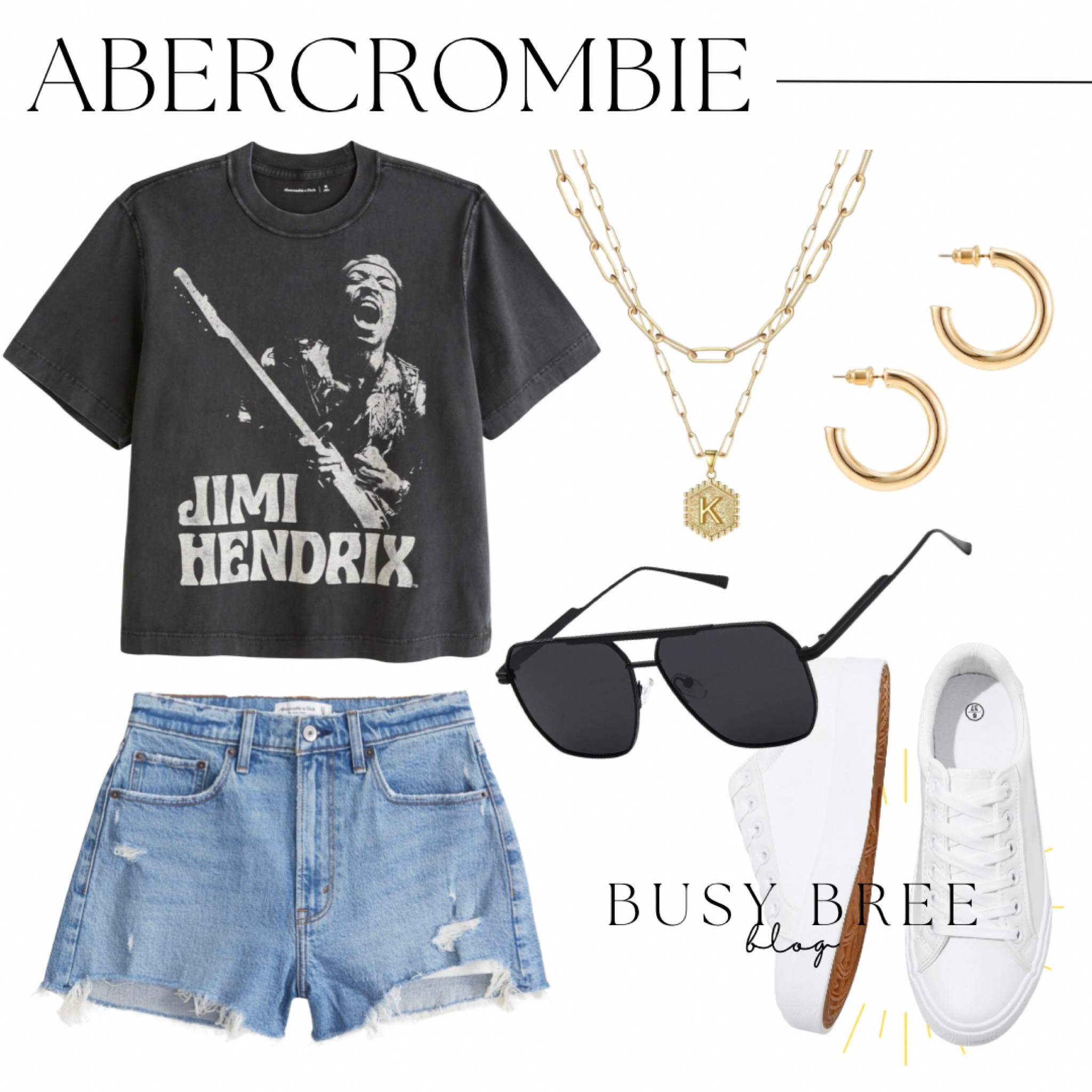 Abercrombie summer outfit, band tee outfit, concert outfit, festival outfit, mom shorts outfit, Abercrombie band tee 

#LTKFindsUnder50 #LTKMidsize #LTKStyleTip