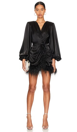 Farah Noir Mini Dress in Black | Revolve Clothing (Global)