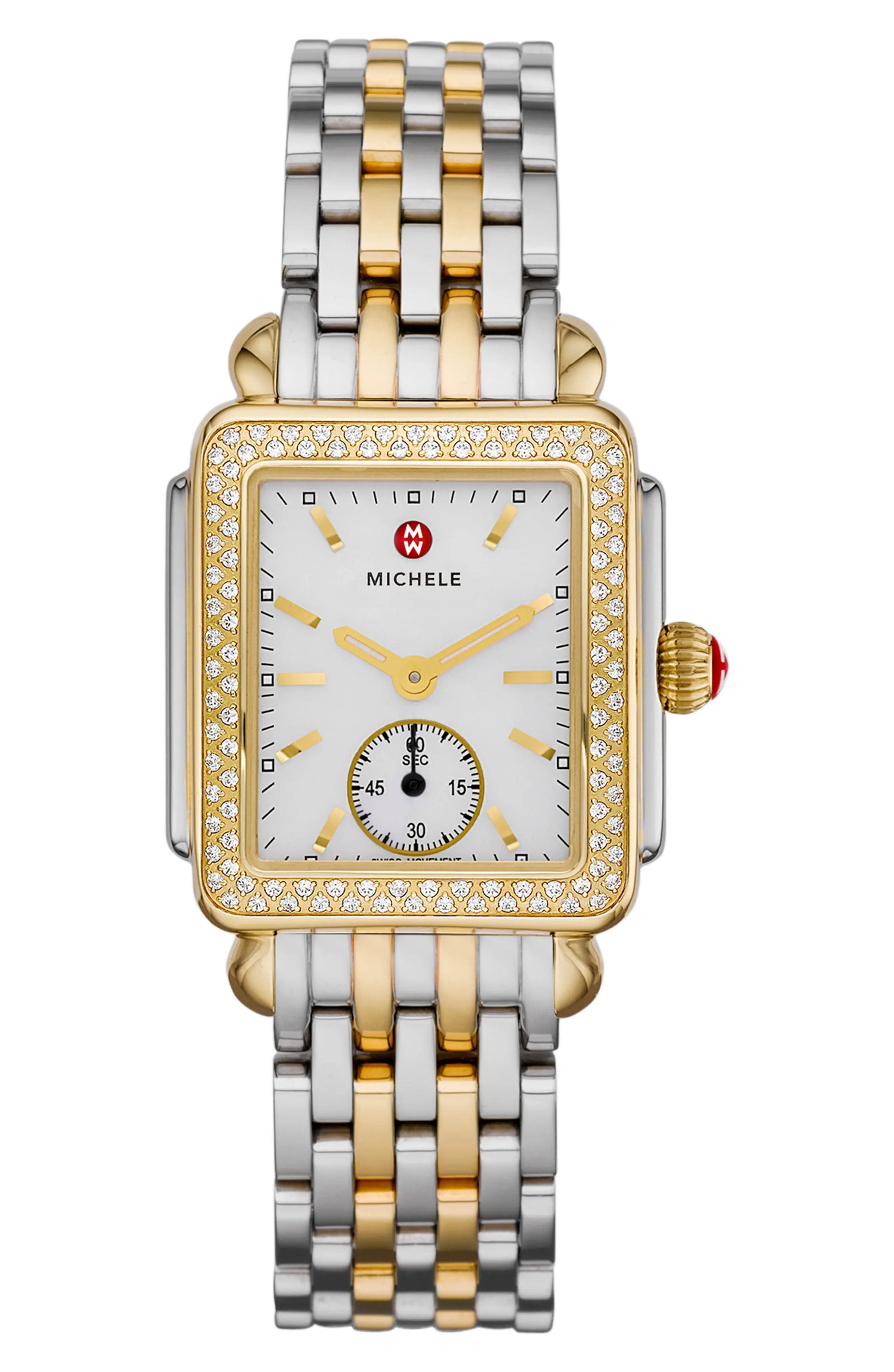 Women's Michele Deco Mid Diamond Watch Head & Bracelet, 29mm | Nordstrom