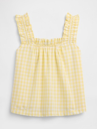 Ruffle Poplin PJ Top | Gap Factory