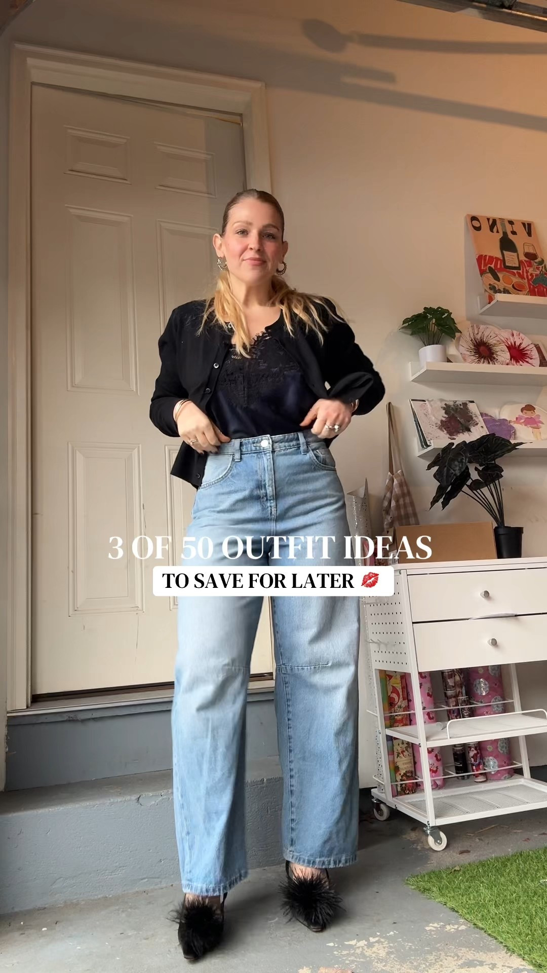 (📌save for later) 3 of 50 outfit ideas from a busy, working, toddler mom who likes effortless, easy, pulled together outfits. 

Today's uniform: barrel jeans, cardi & statement pump

#LTKootd #LTKgrwm #LTKWorkwear