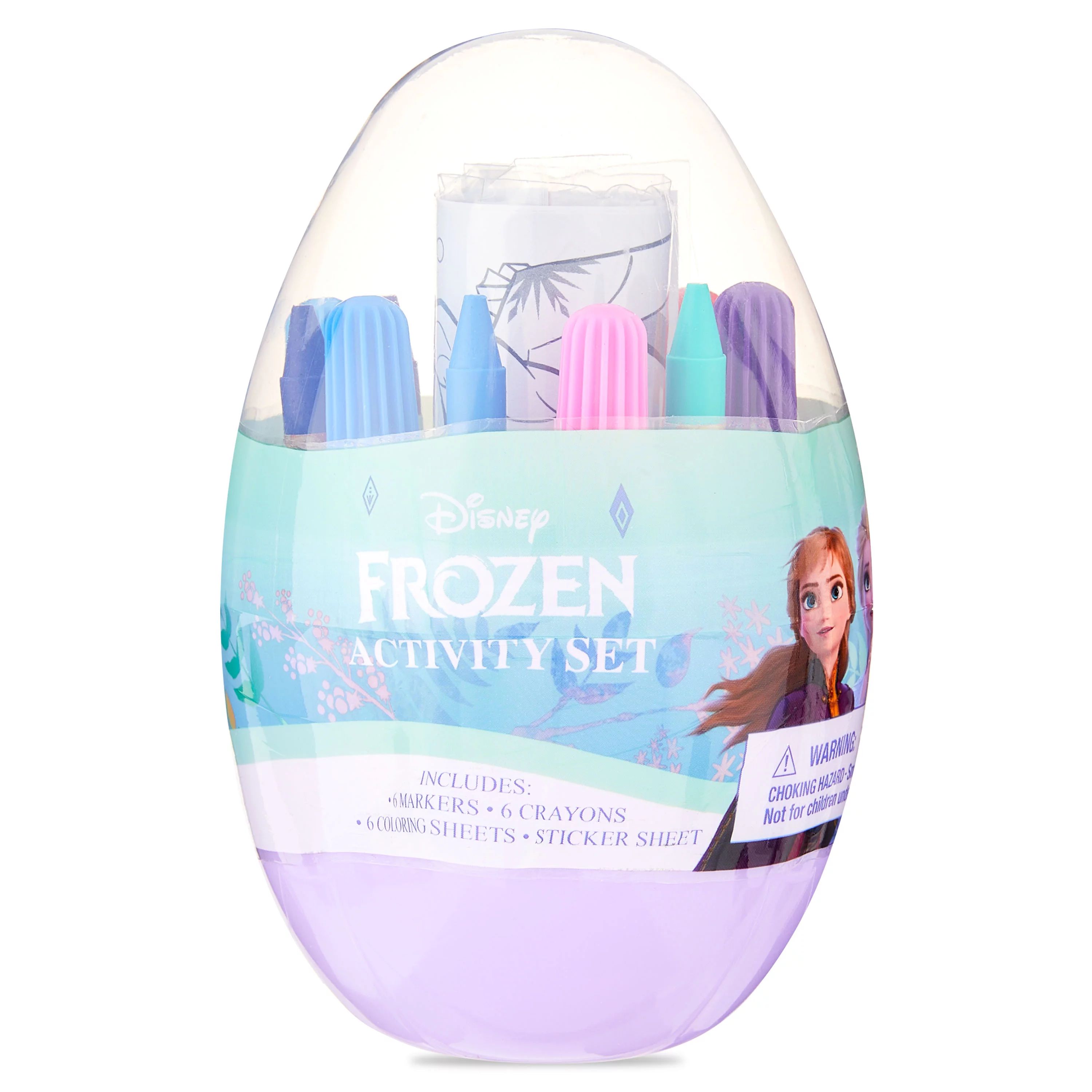 Disney Frozen Plastic Easter Egg Activity Set, Includes Coloring Sheets, Stickers, Markers, Crayo... | Walmart (US)