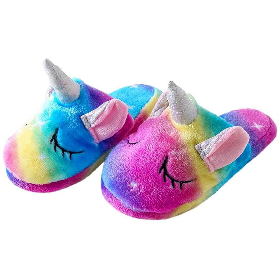 Kids Unicorn Fuzzy Slippers with Anti-Slip Soles for Boys Girls | Amazon (US)
