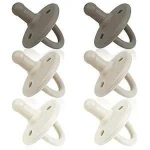 Soothie Pacifiers 0-18 Months, Set of 6 Ultra-Light Silicone Binkies with Collapsible Handle & 3 ... | Amazon (US)