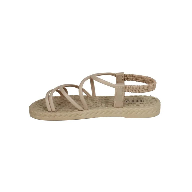 Fifth & Luxe Women's Strappy Flat Sandals, Sizes 5/6-11 | Walmart (US)