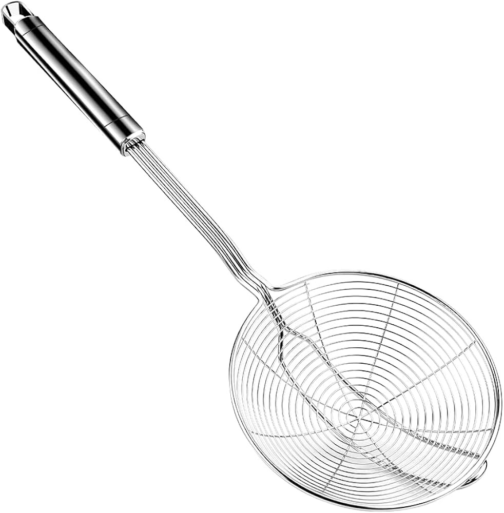 Steel Spider Strainer Skimmer Ladle, Strainer Spider Skimmers for Kitchen Cooking and Frying, Pre... | Amazon (US)