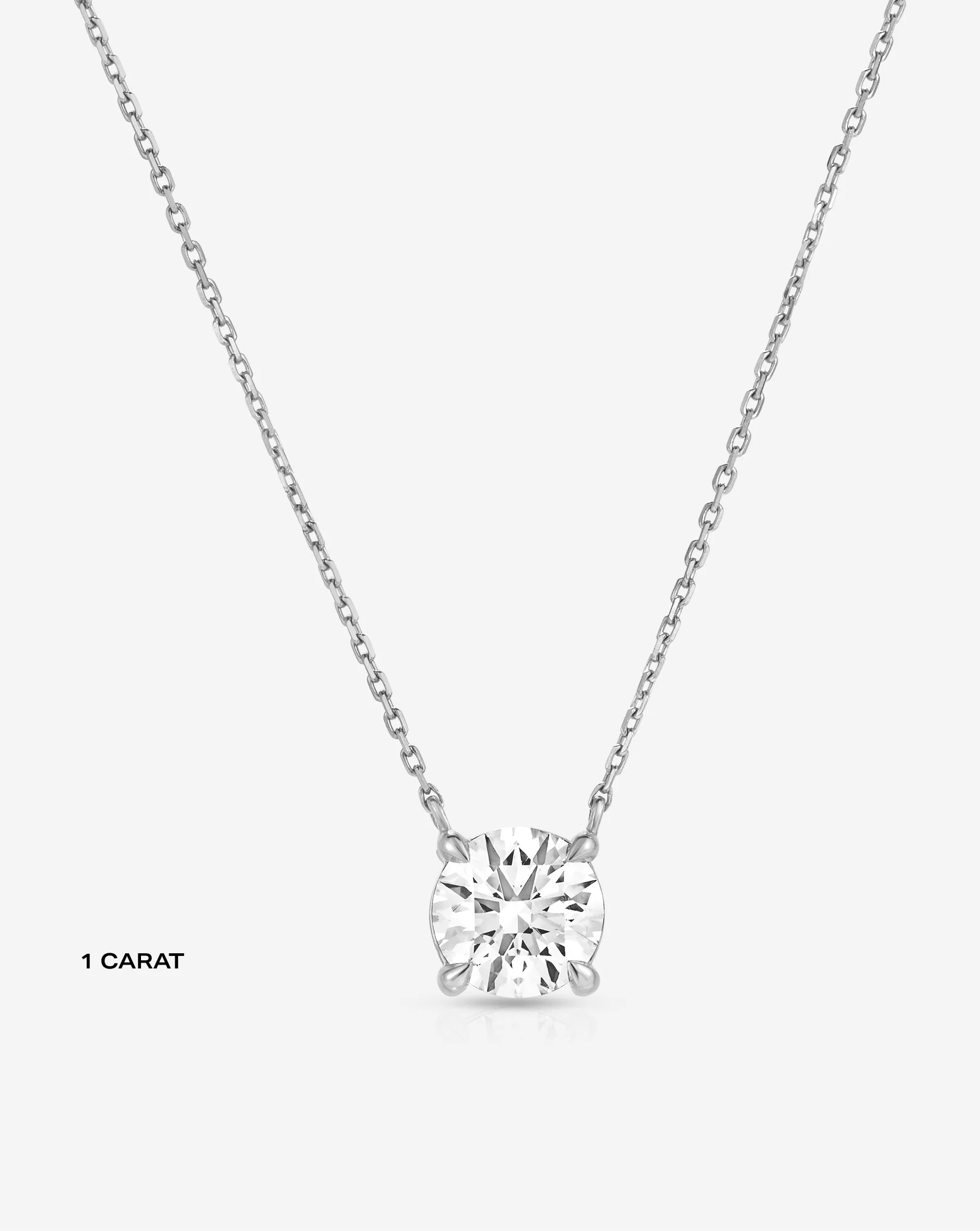 Lab Grown Round Diamond Necklace | Ring Concierge