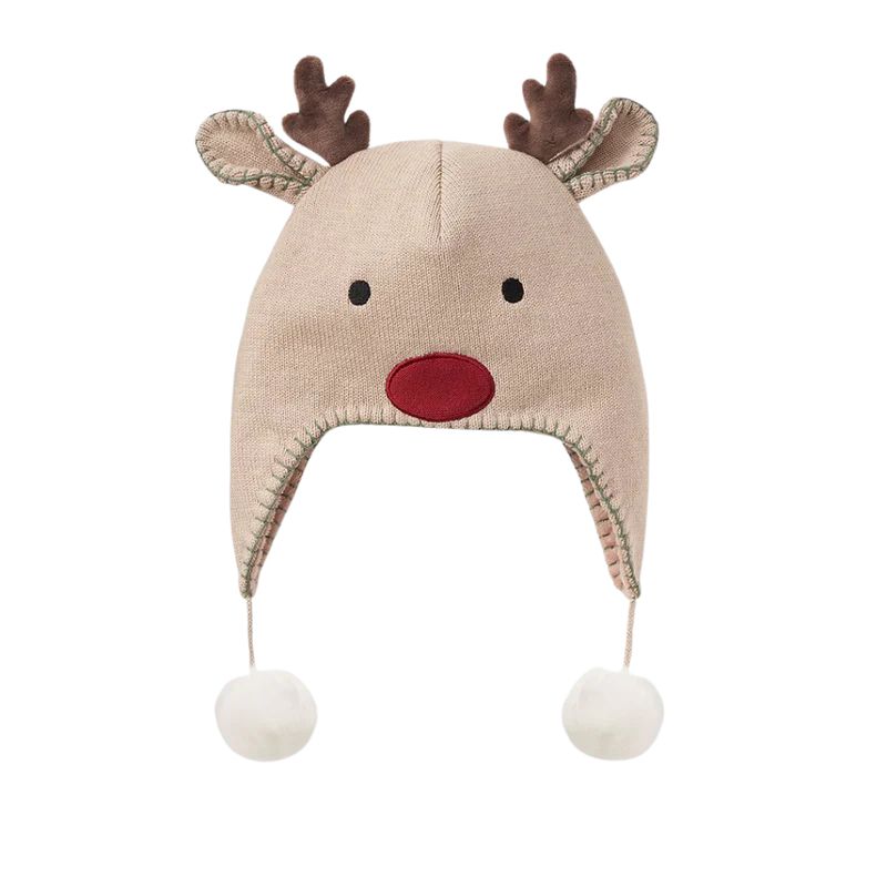 Reindeer Aviator Knit Hat | All She Wrote