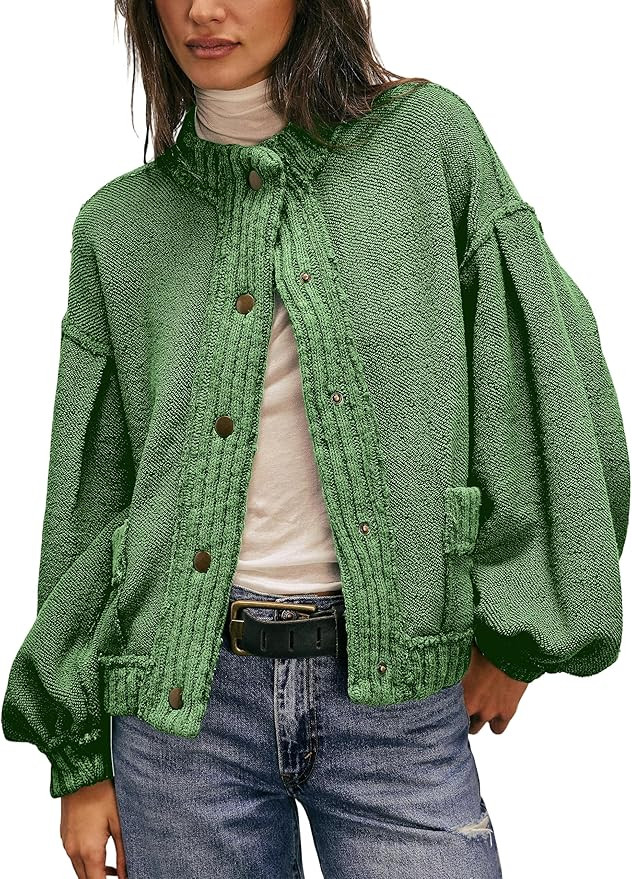 Womens Fall Cardigan Sweater Trendy Cable Knit Open Front Sweaters Casual Long Sleeve Oversized O... | Amazon (US)