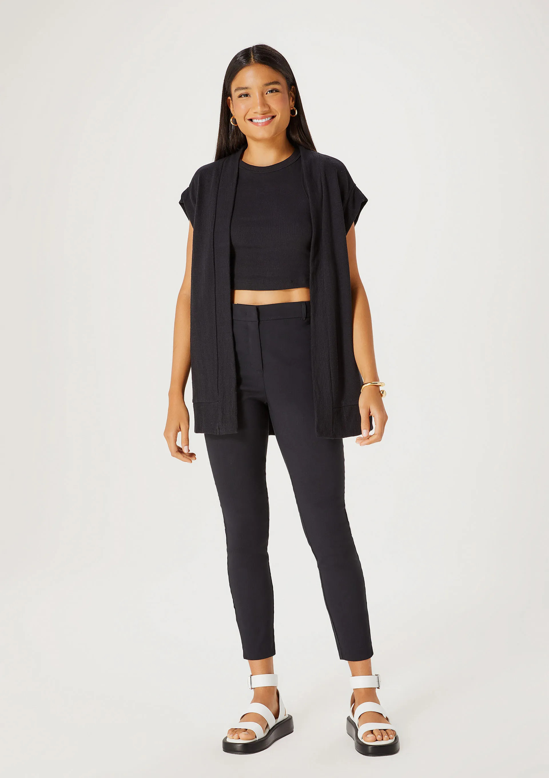 Calça Básica Feminina Cintura Média Alfaiataria - Hering Store | Hering (BR)