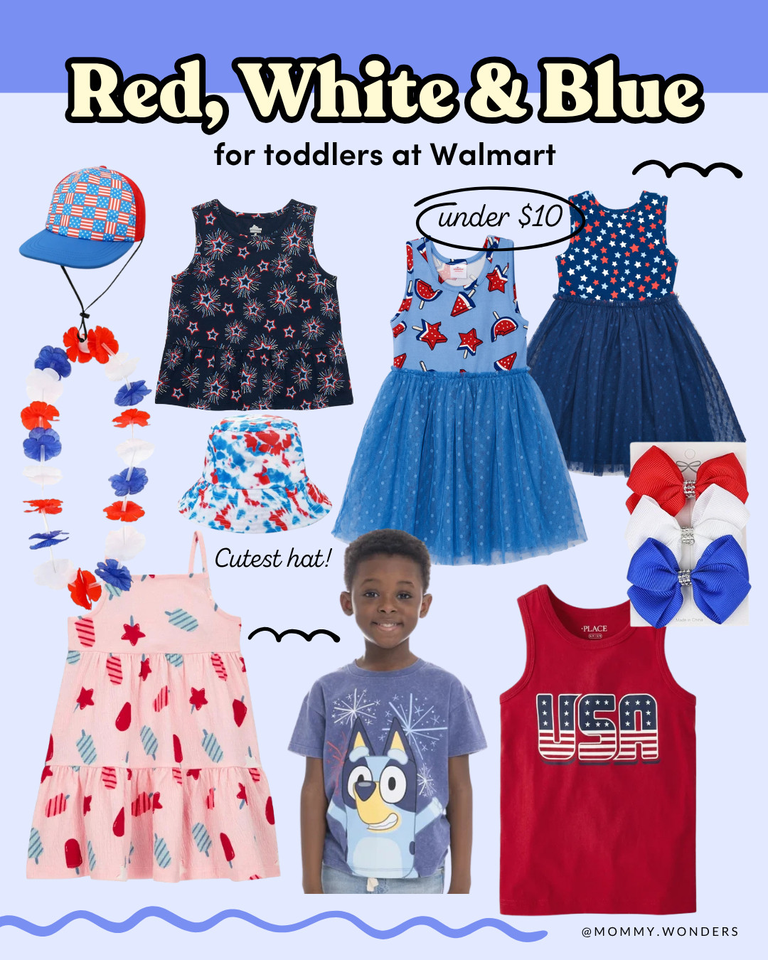 Red, white and blue for toddlers at Walmart! 

 #LTKFindsUnder50 #LTKStyleTip #LTKKids