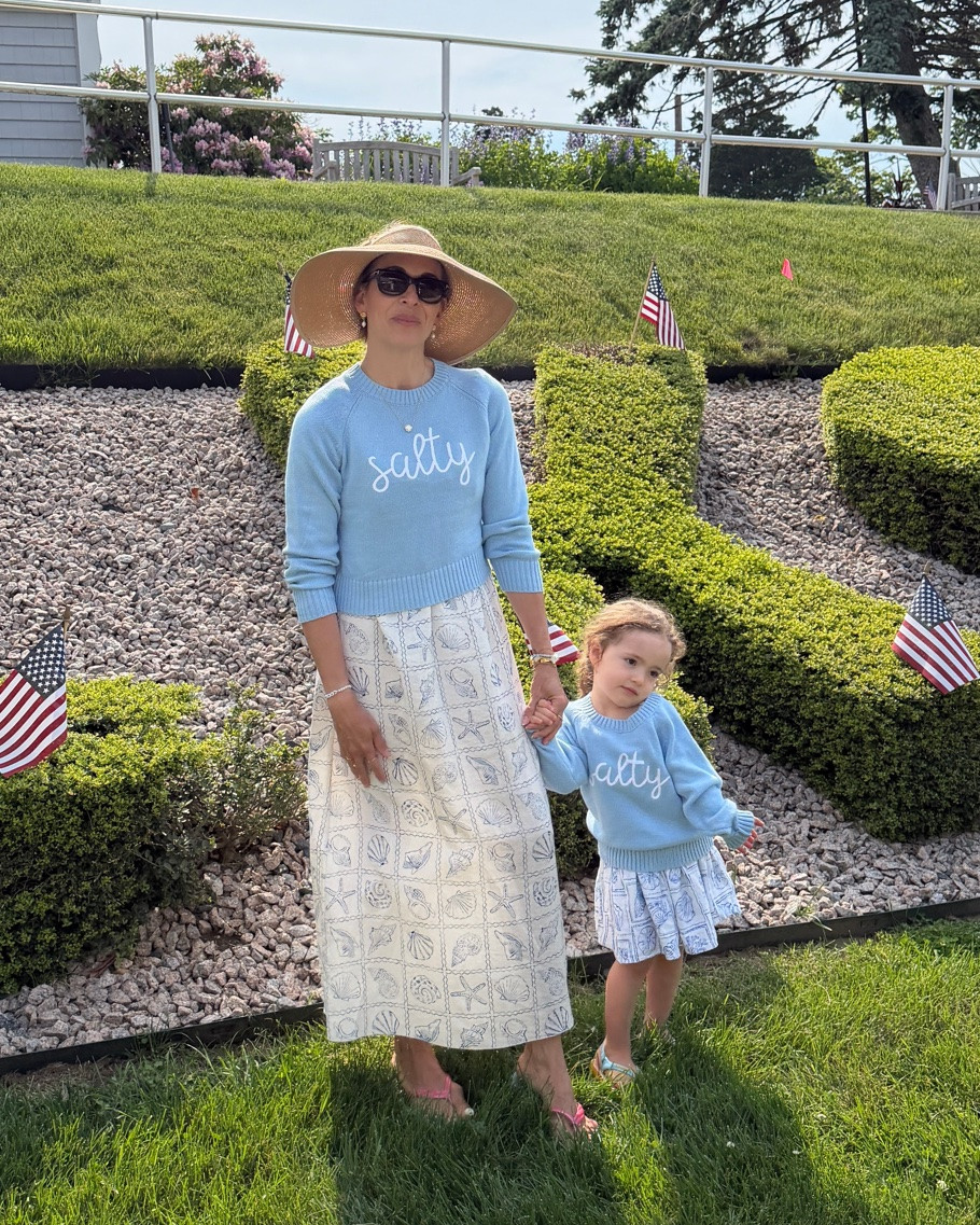 New England summer in our matching seashell print dresses & SALTY sweaters at the beach! I love a mommy and me moment 🌊🐚🩵 & light blue is the color of the summer!

#LTKmomlife #LTKootd #LTKKids