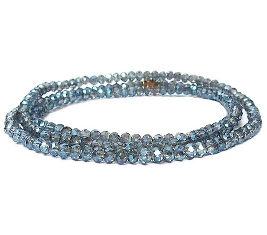 Marlyn Schiff Mini Crystal Stretch Wrap Bracelet - QVC.com | QVC