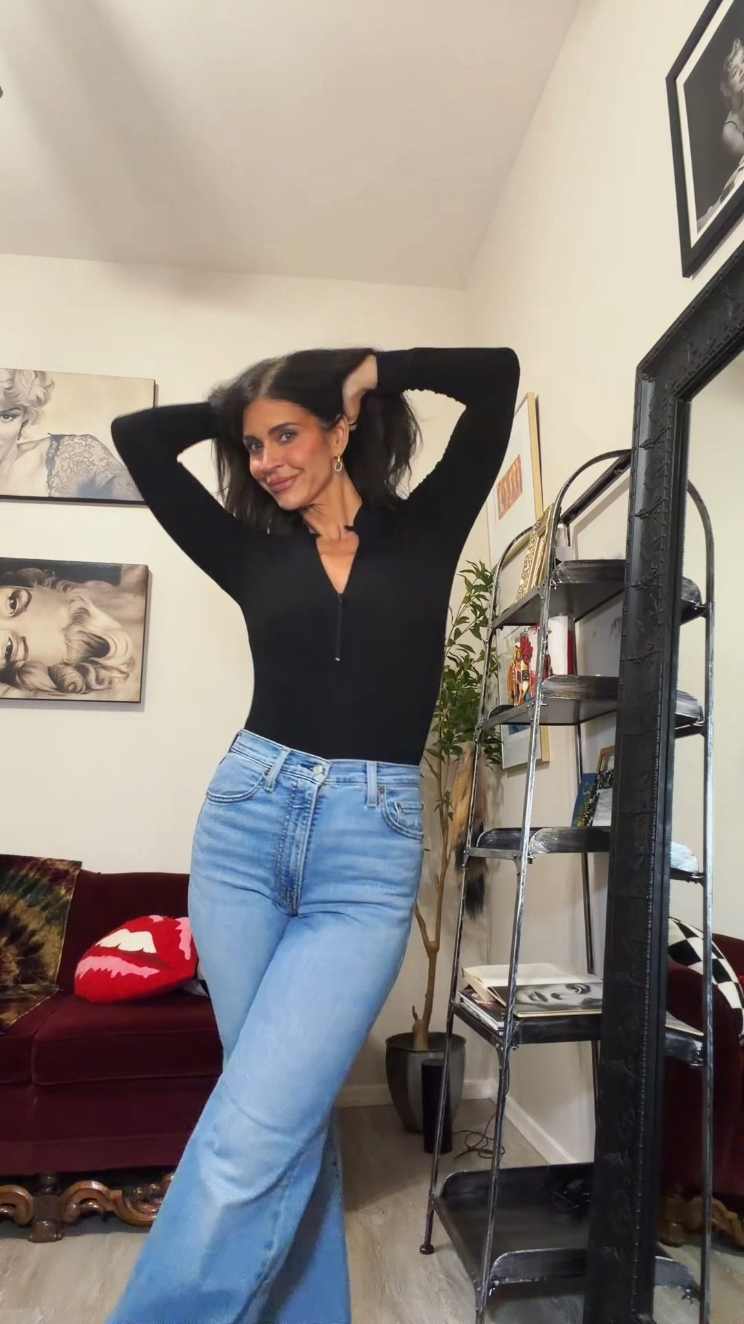 Favorite go-to jeans. I’ve had them for years and they are still my fave. 
@Levi's Ribcage straights. TTS. No stretch. And this  bodysuit is becoming another staple in my closet. 

Women’s denim
Women’s jeans
High rise jeans
Casual women’s outfit
Women’s bodysuit
Zip up bodysuit 

#LTKootd #LTKMidsize