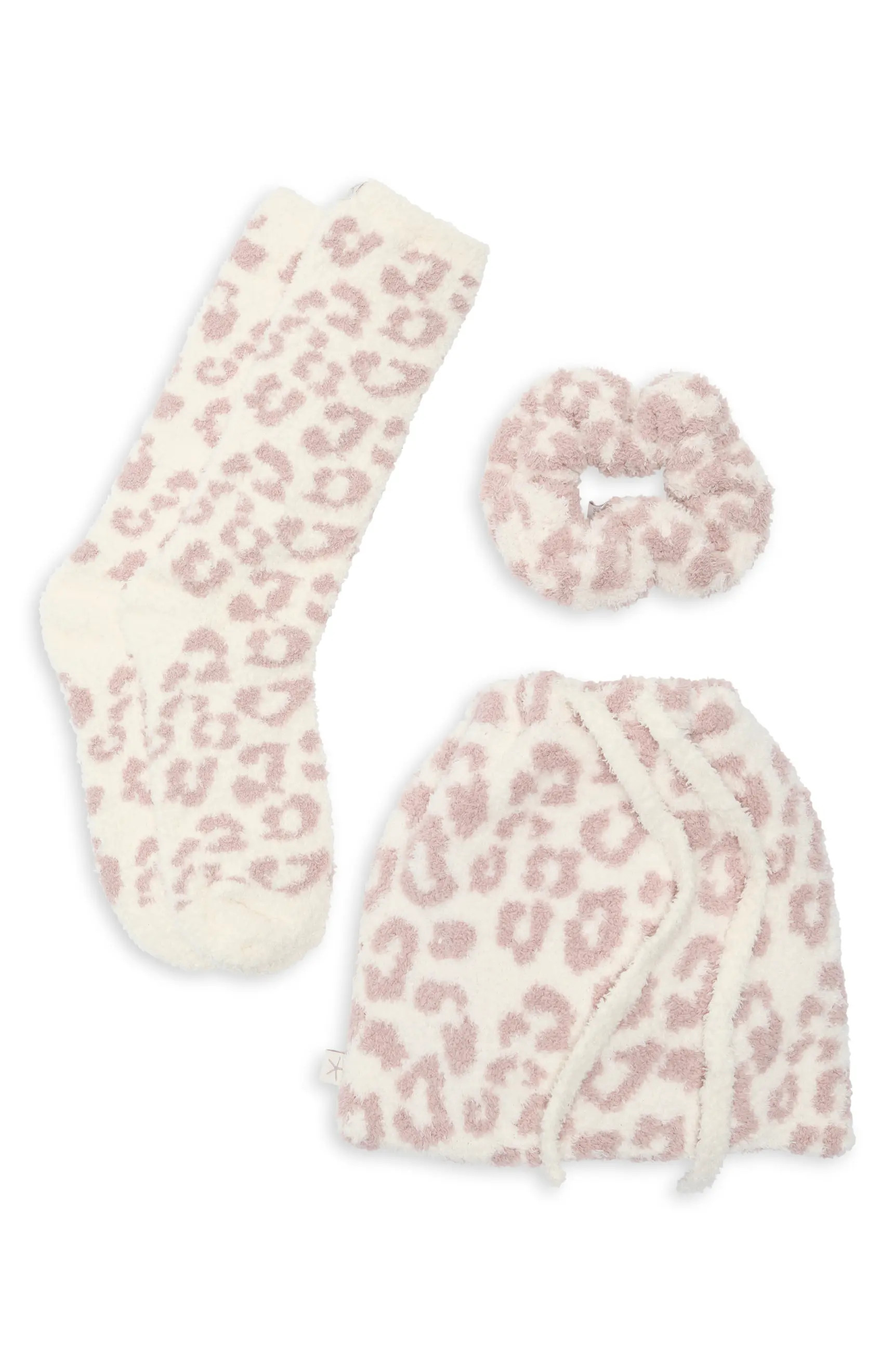 CozyChic® Leopard Print Scrunchie & Socks Gift Set | Nordstrom Rack