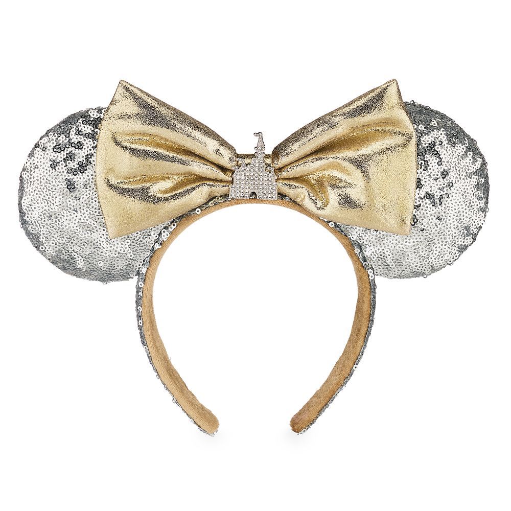 Minnie Mouse Cinderella Castle Ear Headband – Silver Sequins – Walt Disney World | Disney Store