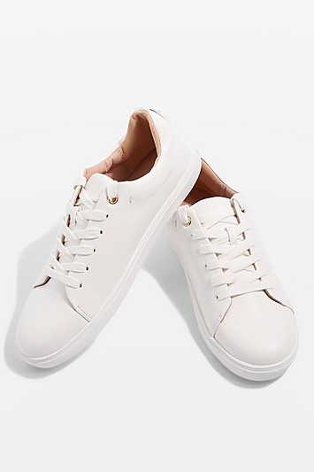 COFFEE Lace Up Trainers - White | Topshop US