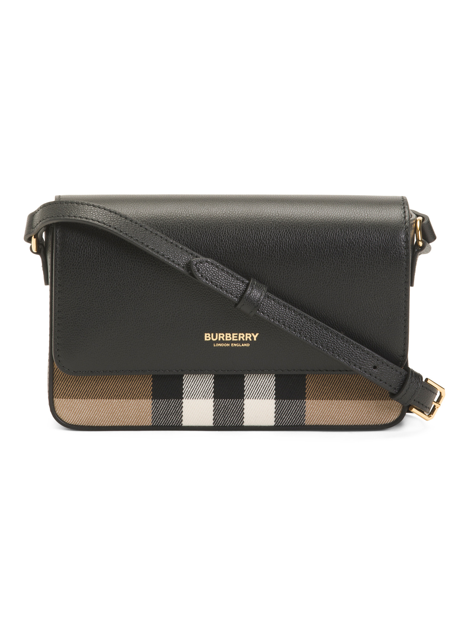Made In Italy Leather Hampshire Small Signature Check Crossbody | Marshalls