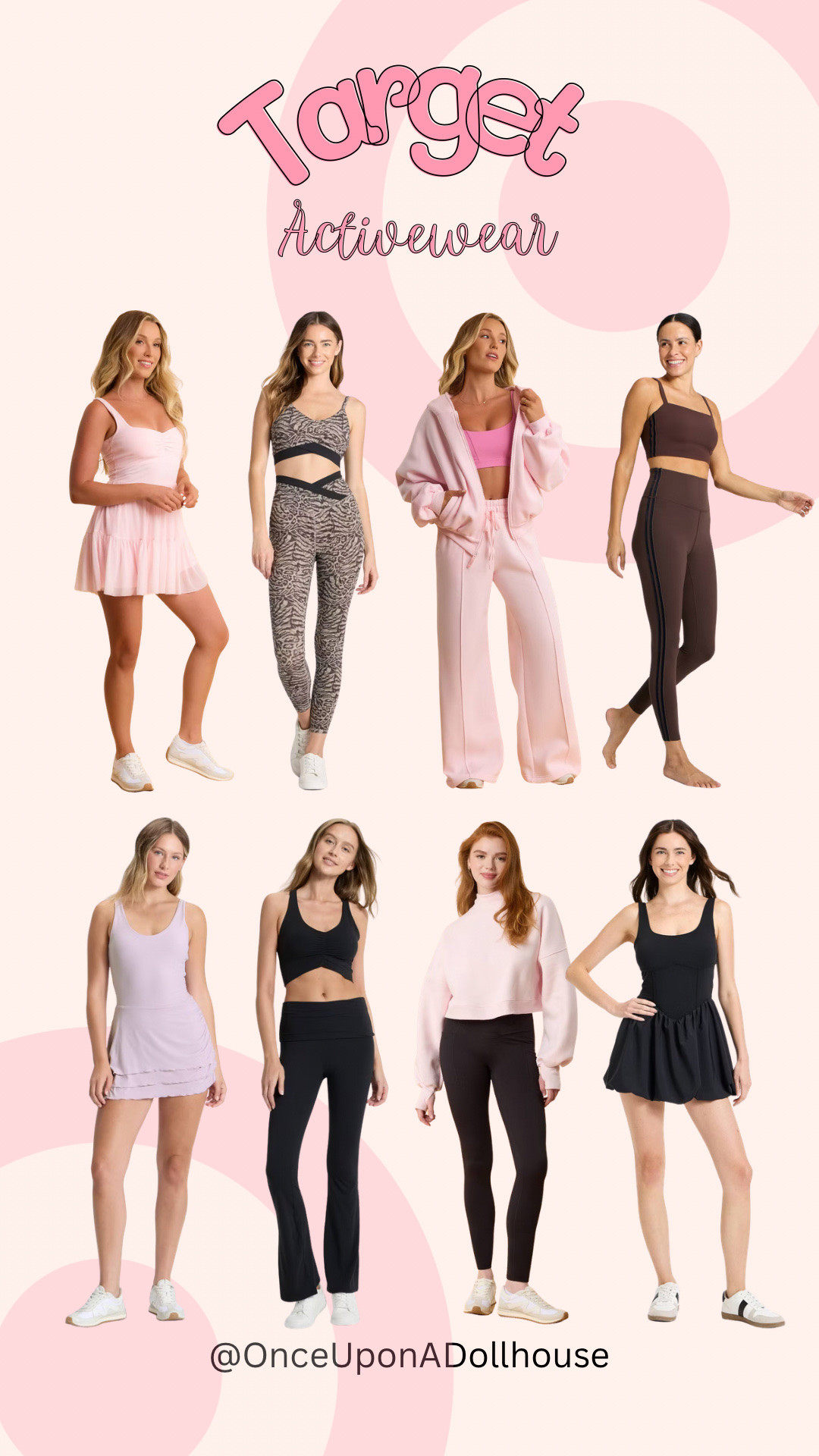 Target Activewear! 

Flare pants, jacket, active dress, leggings, sweatshirt 

#LTKFindsUnder50 #LTKActive #LTKfitnessgoals