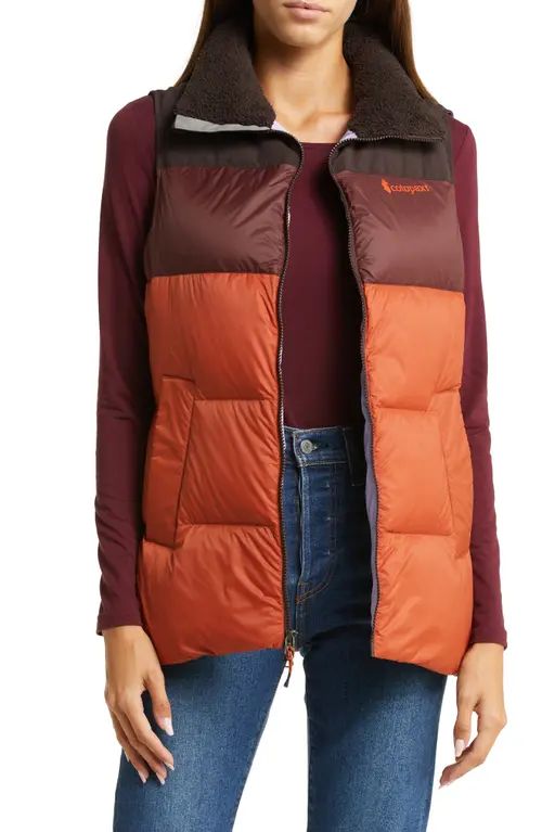 Cotopaxi Solazo Water Repellent 650 Fill Power Down Puffer Vest in Cavern & Spice at Nordstrom, Size | Nordstrom