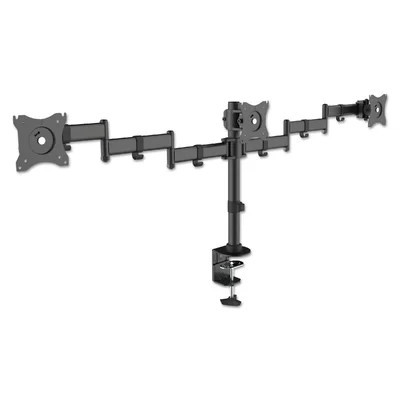 Monitor Arms Height Adjustable 3 Screen Desk Mount | Wayfair North America