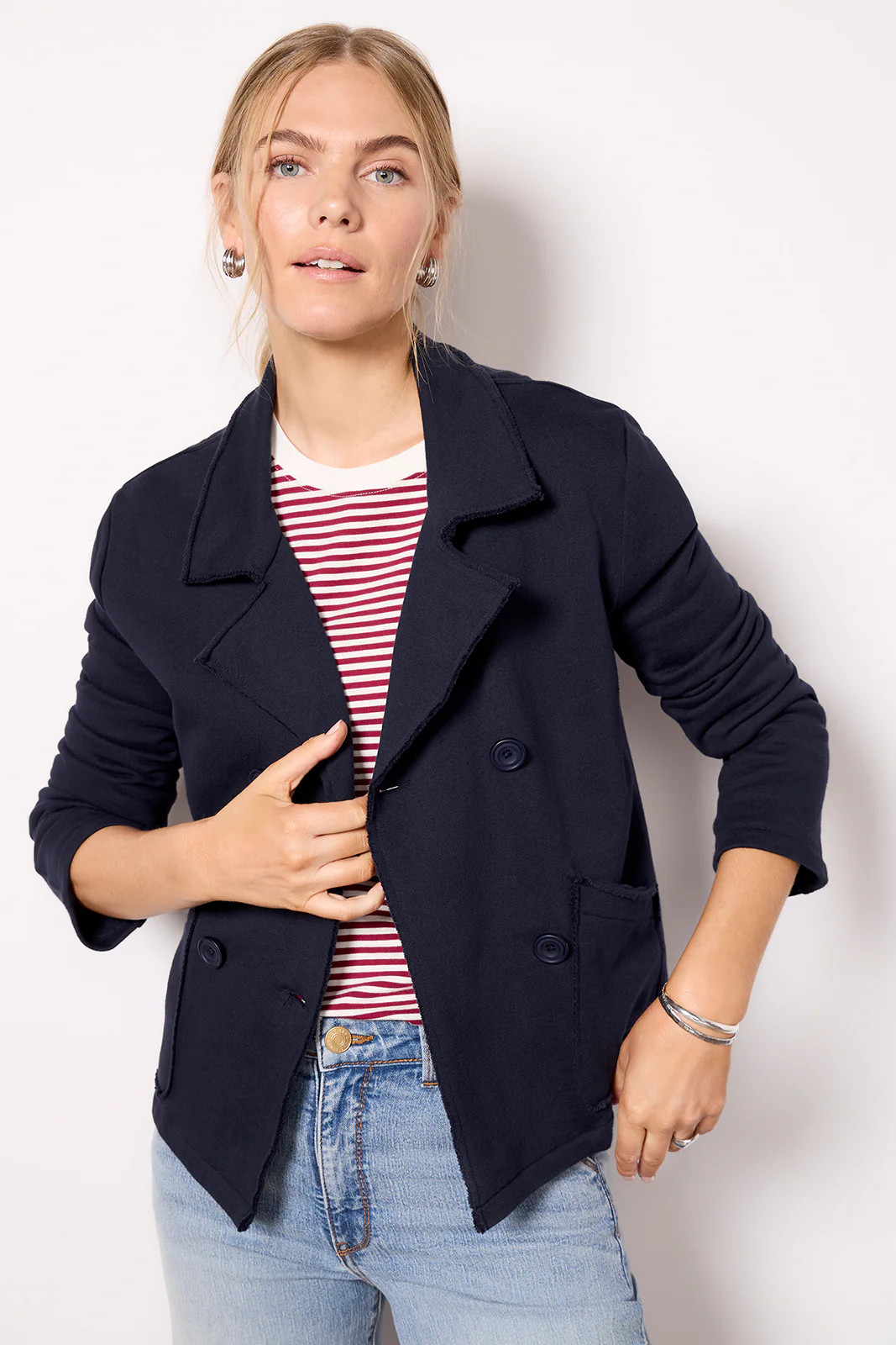 Diana French Terry Blazer | Evereve