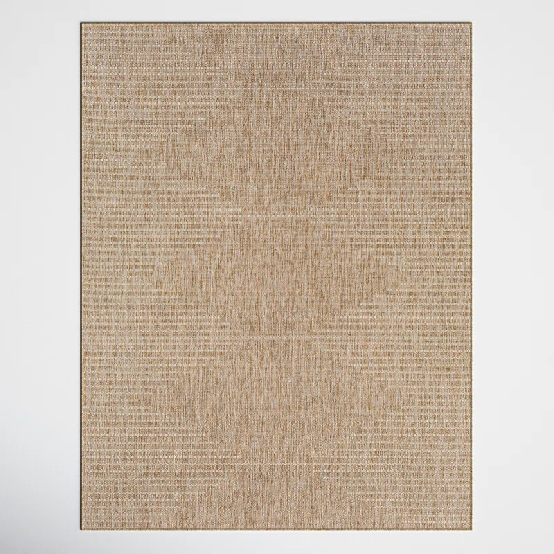 Mendota Geometric Khaki Indoor/Outdoor Area Rug | Wayfair North America
