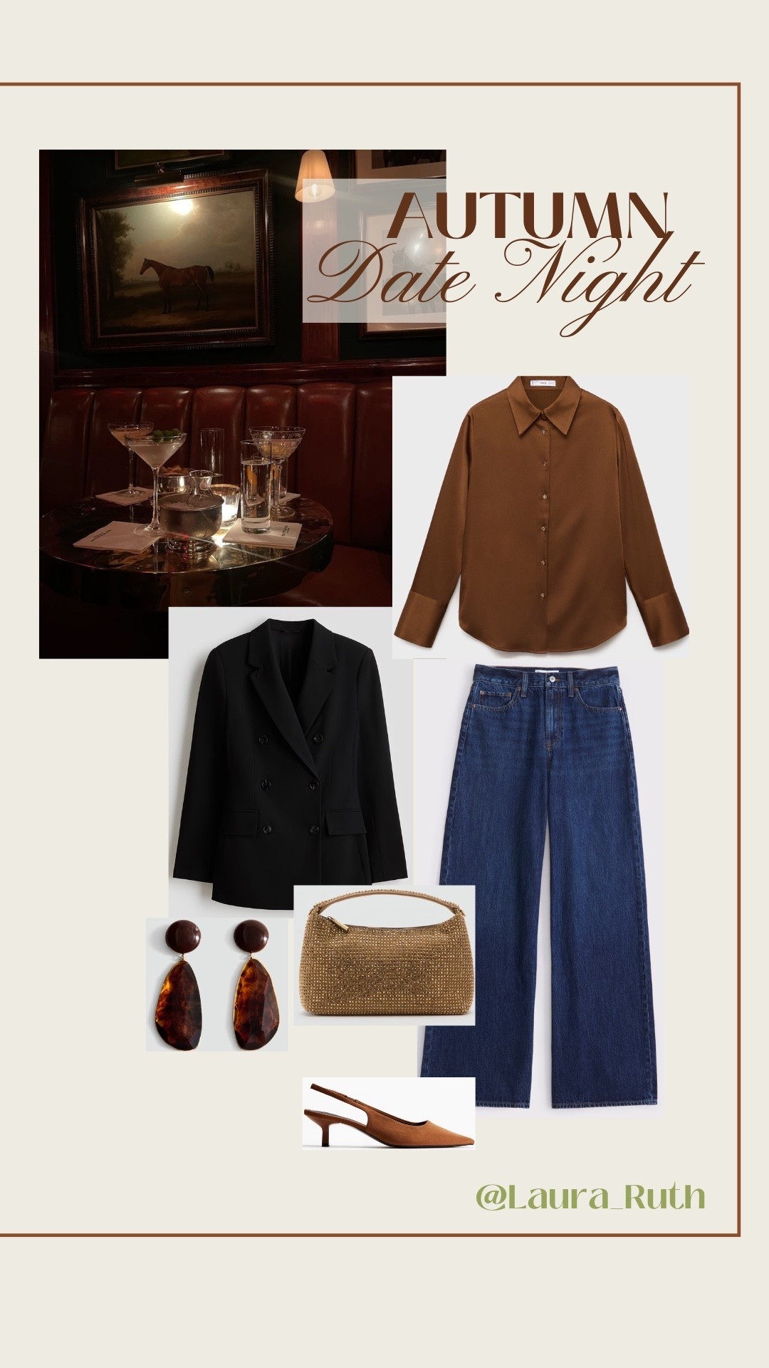 Autumn date nights call for warmth, texture, and a little quiet luxury 🍂✨

Think silky blouses, tailored blazers, and deep caramel tones that feel timeless and elegant — perfect for cozy dinners, cocktail bars, or slow evenings out. #LTKAutumn satin shirt, autumn outfits, date night 

#LTKSeasonal #LTKFindsUnder50 #LTKOver40