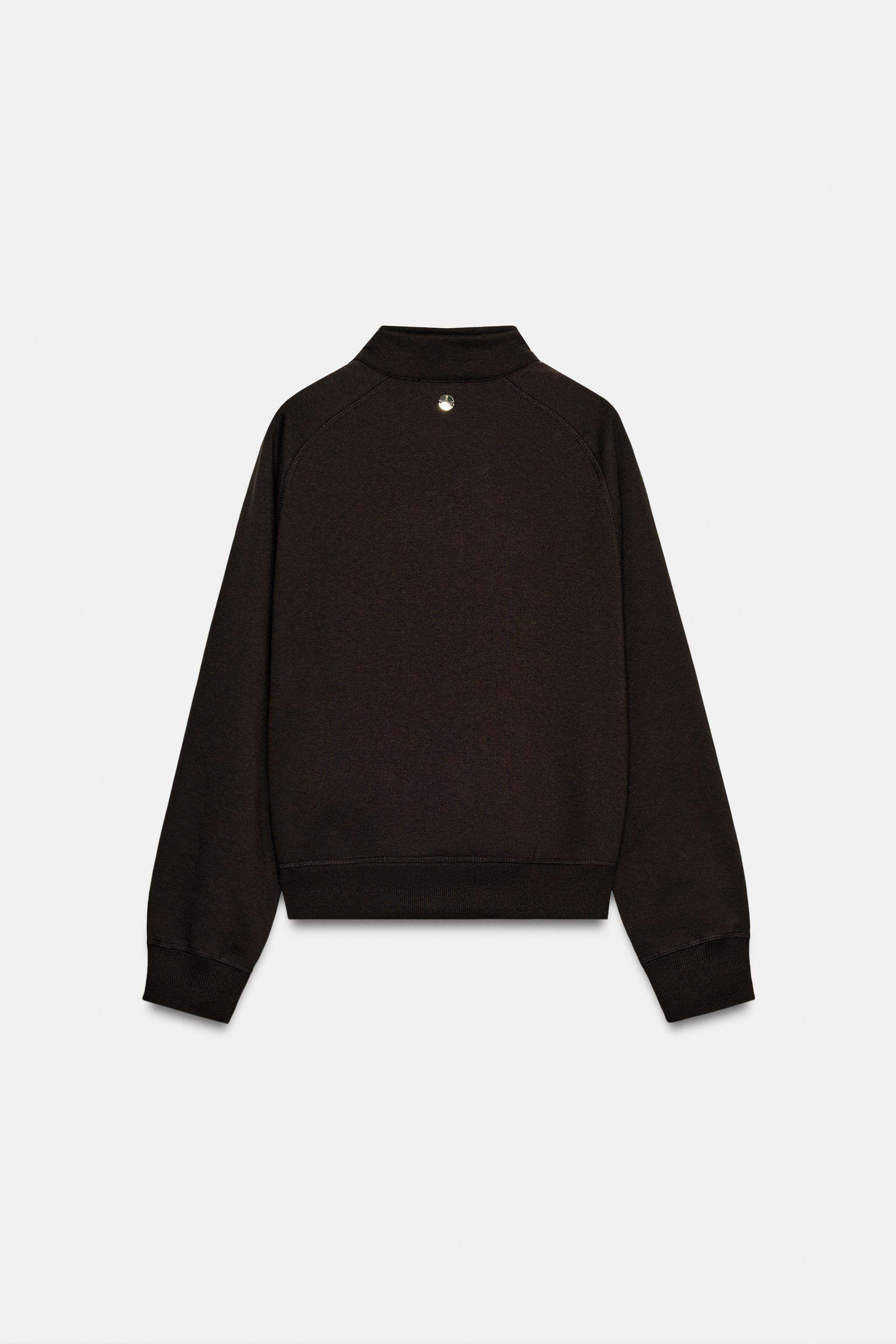 SWEATSHIRT WITH PATCH AND ZIP | Zara UK