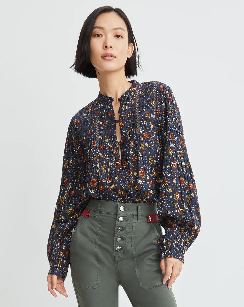 Sherwood Vine-Floral Blouse | Veronica Beard