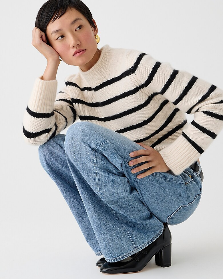 Cashmere Rollneck™ sweater in stripe | J. Crew US