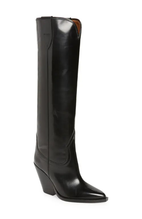Isabel Marant Lomero Tall Western Boot in Black at Nordstrom, Size 7Us | Nordstrom
