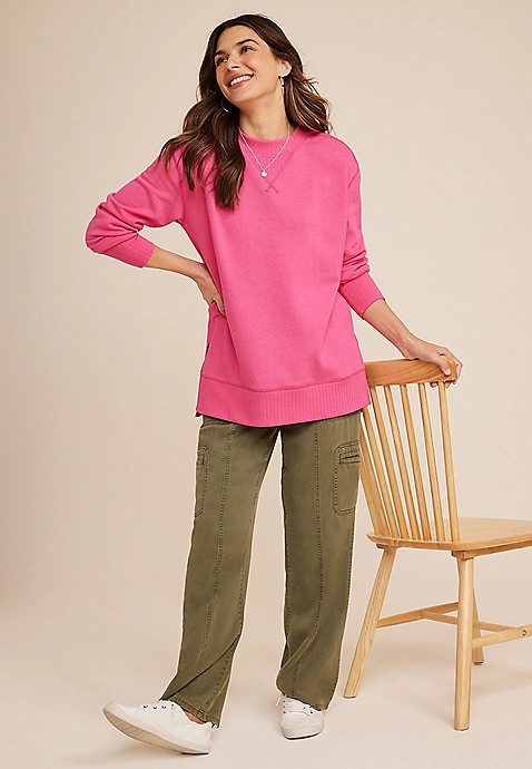Willowsoft Mock Neck Sweatshirt | Maurices