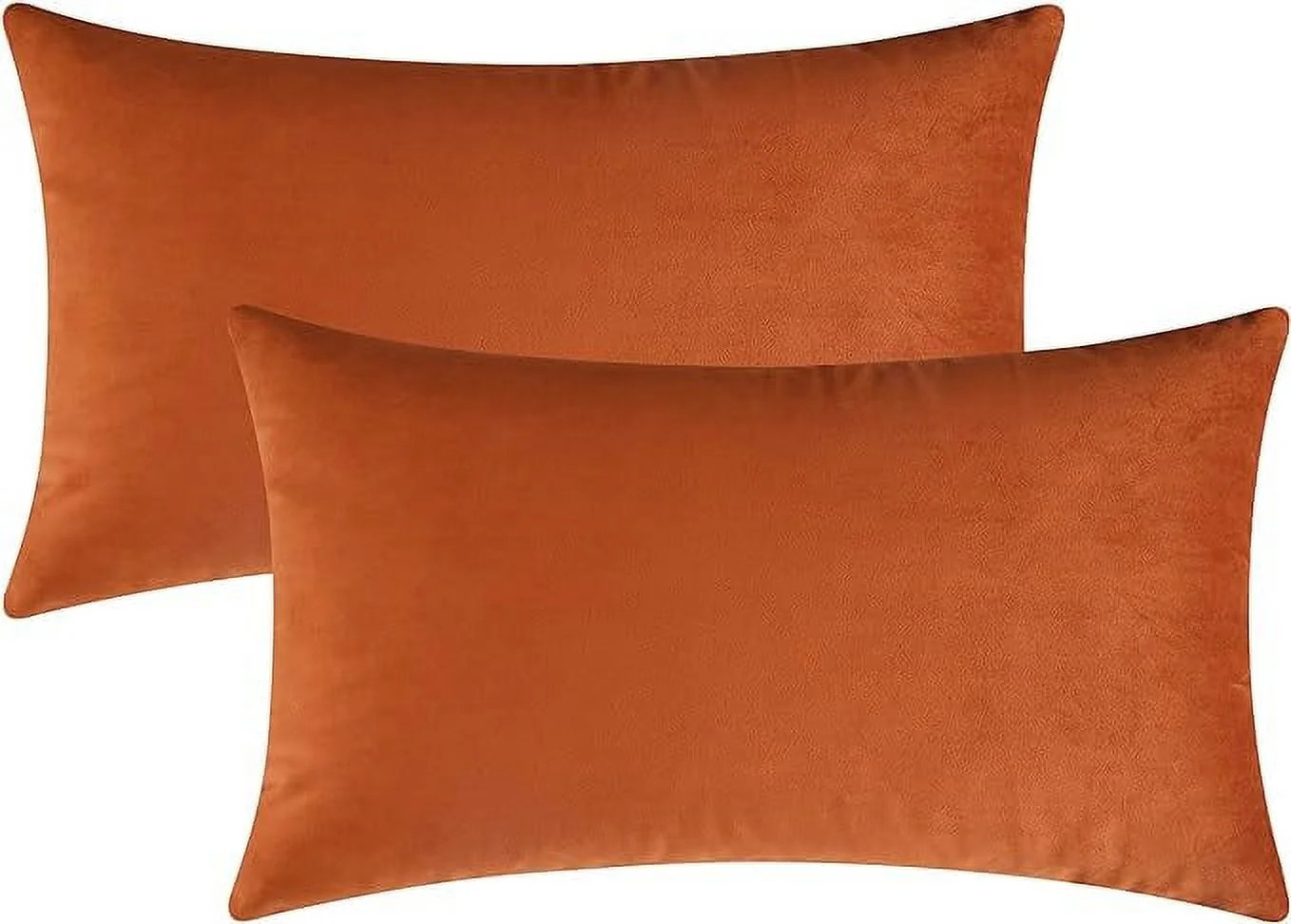 Mixhug Set of 2 Cozy Velvet Rectangle Decorative Lumbar Throw Pillow Covers for Couch and Bed, Bu... | Walmart (US)