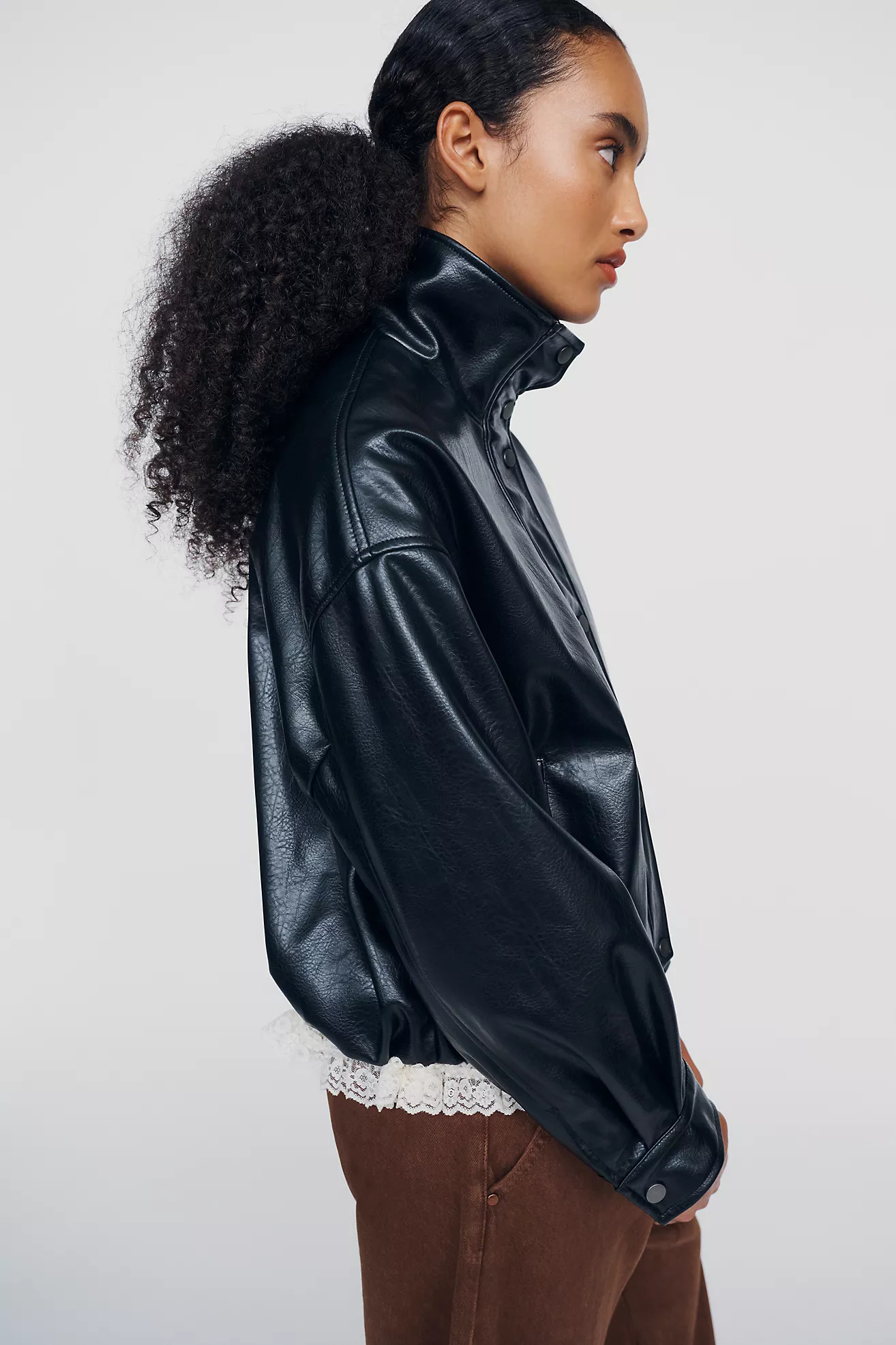 Pilcro Cohen Funnel-Neck Bomber Jacket | Anthropologie (US)