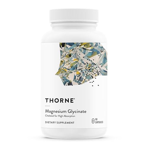 THORNE - Magnesium Glycinate - Supports Restful Sleep, Muscle Relaxation, Heart Health & Metabolism* - Chelated Magnesium Capsules - Third-Party Certified - Gluten, Dairy & Soy-Free - 90 Servings | Amazon (US)