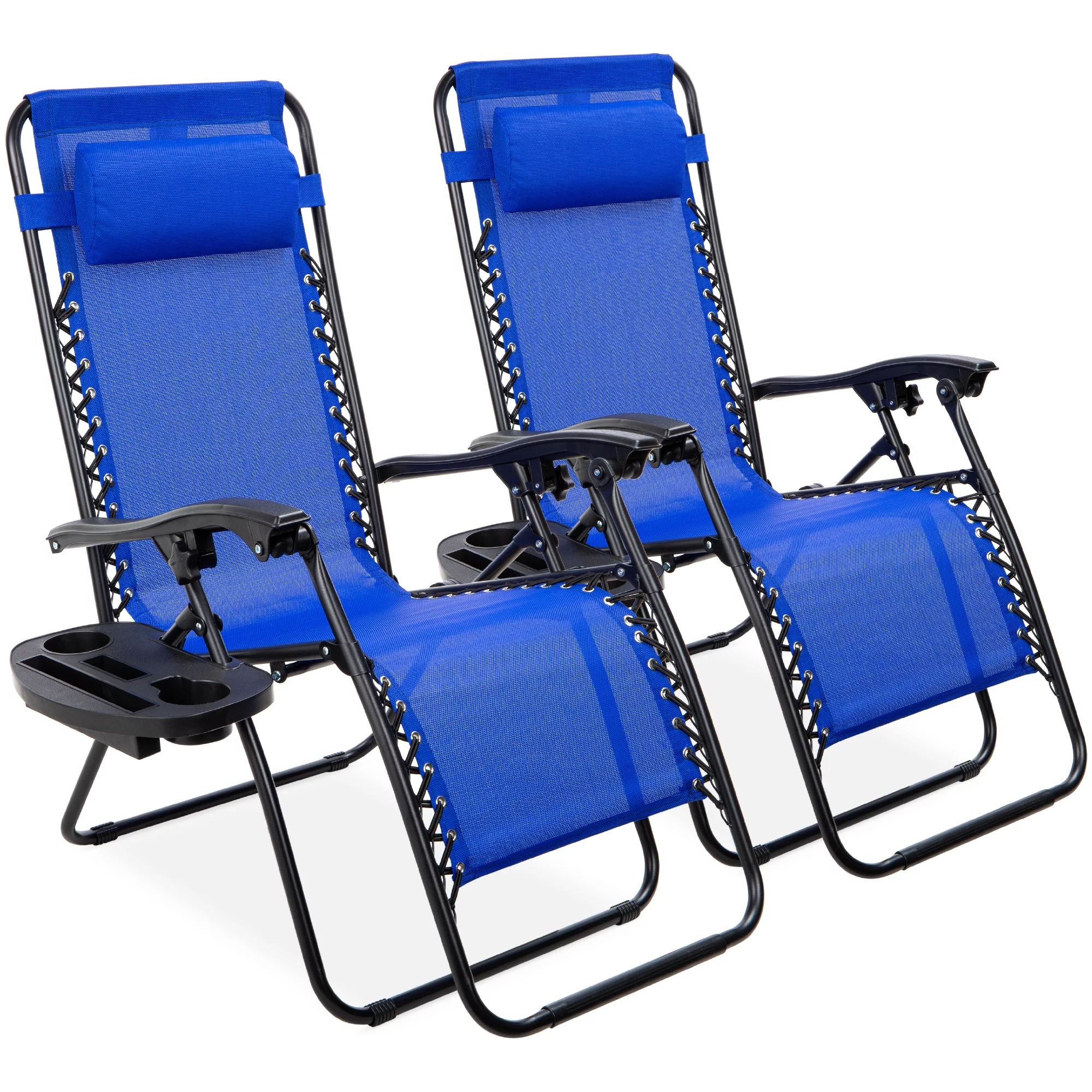 Best Choice Products Set of 2 Adjustable Zero Gravity Lounge Chair Recliners for Patio w/ Cup Hol... | Walmart (US)